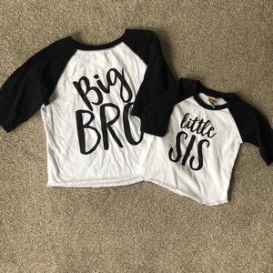 Big Bro, Little Sis shirts (Sz 5/6 & 12mo)